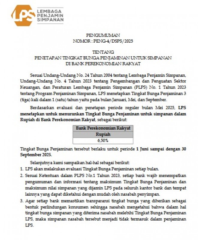 PENGUMUMAN LPS